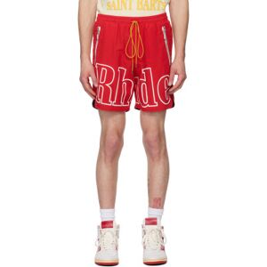 Rhude Short rouge à logo - XL - Publicité