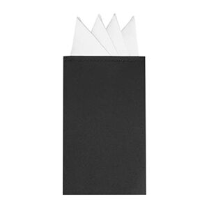 Allegra K Carrés de poche pré-pliés pour hommes sur carte mouchoir de costume triangles solides Blanc Taille unique - Publicité
