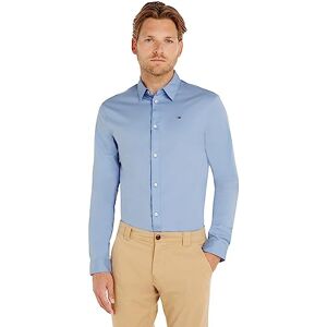 Tommy Jeans Chemise Homme TJM Original Manches Longues, Bleu (Lavender Lustre), XS - Publicité