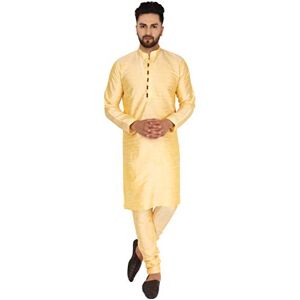 SKAVIJ Kurta Pyjama Robe De Fête Costume Homme (Beige, X-Large) - Publicité