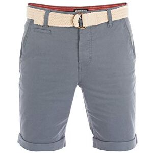 riverso Short Chino RIVHenry pour Homme Ceinture, Bermuda Short, Court, 98% Coton Bleu Clair, Bleu foncé, Navy, Rouge, Vert, Orange, Beige, Gris W30 – W42 Pigeon Blue (19300) W 40 - Publicité