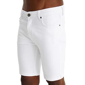 LEIF NELSON Pour des hommes Jeans Shorts LN1397; W34; Blanc - Publicité