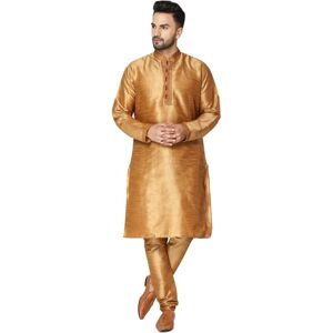 SKAVIJ Kurta Pyjama Robe De Fête Costume Homme (Marron, Small) - Publicité