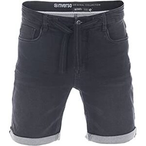 riverso RIVPaul Short en Jean pour Homme Coupe Droite Coton Bermuda Gris Bleu Clair Bleu Noir W-31 - Publicité