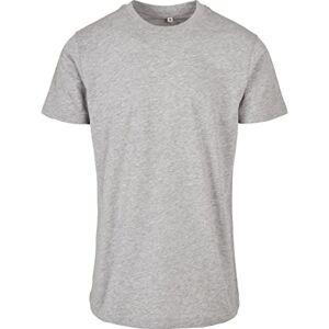 Build Your Brand Basic Round Neck T-Shirt, Heather Grey, M Homme - Publicité