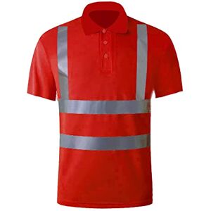 Beokeuioe Veste de travail à rayures réfléchissantes pour homme Veste de sécurité à manches longues Sweat à capuche Veste de signalisation haute exécutive, Rouge C3., L - Publicité