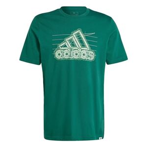 Adidas Growth Badge Graphic Tee T-Shirt, Collegiate Green, L Men's - Publicité