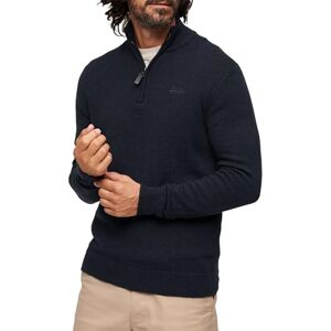 Superdry Essential EMB Knit Henley T-Shirt, Carbon Navy Marl, S Homme - Publicité