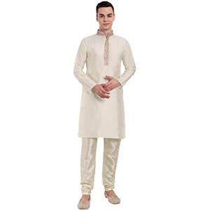 SKAVIJ Costume Homme Indien Traditionnel (Blanc Casse, Small) - Publicité