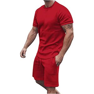 NUSGEAR 2 PièCes Costume DéContracté Manches Courtes Et Shorts Sets Mode Tenue VêTements Outfit T-Shirt ImpriméE Costume Court SurvêTements Homme ÉTé Ensemble Jogging Sports - Publicité