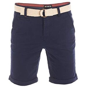 riverso Short Chino RIVHenry pour Homme Ceinture, Bermuda Short, Court, 98% Coton Bleu Clair, Bleu foncé, Navy, Rouge, Vert, Orange, Beige, Gris W30 – W42 Bleu Marine Foncé (19400) W 36 - Publicité