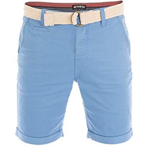 riverso Short Chino RIVHenry pour Homme Ceinture, Bermuda Short, Court, 98% Coton Bleu Clair, Bleu foncé, Navy, Rouge, Vert, Orange, Beige, Gris W30 – W42 Bleu Moyen W 32 - Publicité