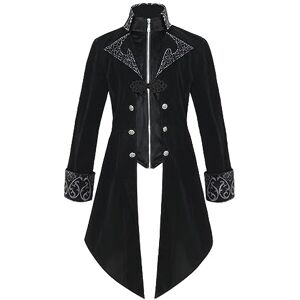 KJDWJKJRF Costume de veste victorienne médiévale d'Halloween pour homme, steampunk gothique, manteau uniforme, pirate Renaissance, vampire, fête, cosplay, costume pour homme et adulte - Publicité