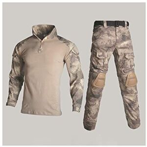 Homeilteds Tactique de camouflage costume vêtements Uniforme militaire Les hommes de l'Armée Vêtements Airsoft militaire Combat Shirt + Cargo Pantalons Genouillères Waistcoat ( Color : ATAC GREY , Size : M. ) - Publicité