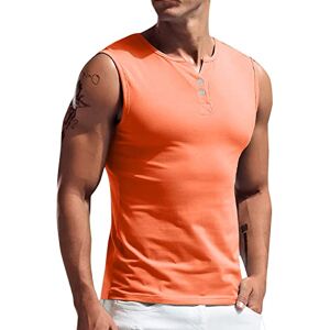 Generic Débardeur Homme sans Manches, Gilet Homme à Boutons,Tank Top Homme Moulant Couleur Unie Col en V Coupe Droite Stretch Debardeurs Coupe AjustéE Bodybuilding Loisirs Basique Comfy BoutonnièRe Gilets - Publicité