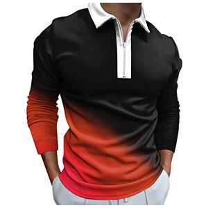 Generic Polos à Manches Longues pour Homme Slim Polo de Travail Golf T-Shirt Décontractée Polos Coupe Ajustée Chemisier Grande Taille Henley T Shirt Sportswear T-Shirt Sportif Homme - Publicité