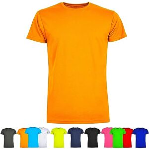 PIANETA AFFARI SP110 T-shirt de football à manches courtes respirant fluorescent pour homme, Orange, M - Publicité