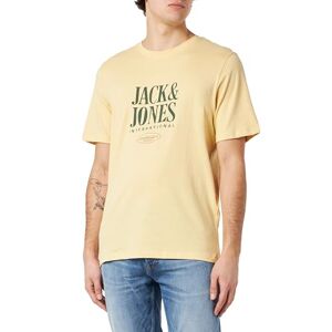Jack & Jones Jorlucca Tee SS Crew Neck 1 FST T-Shirt, Paille Italienne, XL Homme - Publicité