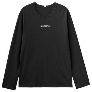 United Colors of Benetton Homme T-shirt M/L  Haut de pijama, Noir 100, XL - Publicité