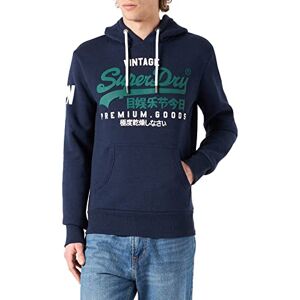 Superdry VL NS Hood Sweat à Capuche Homme Bleu (Midnight Grit) XL - Publicité