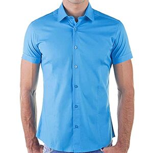 RED BRIDGE Chemise à Manches Courtes pour Hommes Slim Fit Bleu XL - Publicité