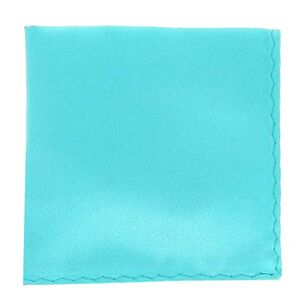 cravateSlim Pochette Costume Bleu Turquoise Mouchoir de Poche Homme Turquoise Accessoire Carré Poche de Veste Mariage, Cérémonie - Publicité