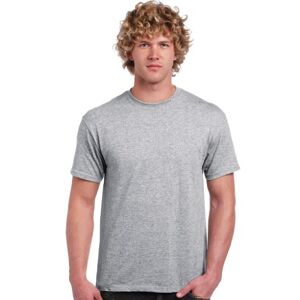 Gildan T- Shirt en Coton épais T-Chemise, Gris (Gris Sport), XL Homme - Publicité