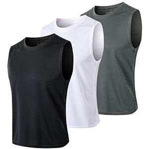 MEETYOO Homme T3 Vest, Noir + Gris + Blanc, L EU - Publicité