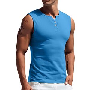 Generic Débardeur Homme sans Manches, Gilet Homme à Boutons,Tank Top Homme Moulant Couleur Unie Col en V Coupe Droite Stretch Debardeurs Coupe AjustéE Bodybuilding Loisirs Basique Comfy BoutonnièRe Gilets - Publicité