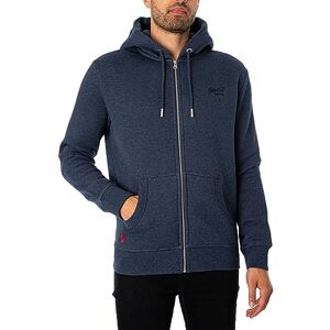 Superdry Essential Logo Zip Hoodie Maillot de survêtement, Bleu Marine Vintage (Vintage Navy Marl), L Homme - Publicité