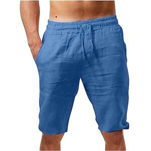 Générique Pantalon Lin Homme Été Pantalon Coton Lin Baggy Taille Elastique Léger Confortable Respirant Pantalons Large Décontracté Pantalon de Sport Jogging Yoga Plage Grande Taille Couleur Unie Pas Cher 224 - Publicité