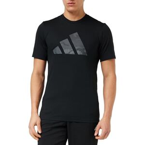 Adidas Train Essentials Seasonal Brand Love Camo Tee T-Shirt, Black/Olive strata, M Men's - Publicité