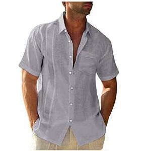 NUSGEAR 223 Chemises Lin pour Hommes,Chemise Casual à Manches Longues, Chemise de Plage d'été Topsde Yoga Ample et Respirant Chemise boutonnée en Lin Coton Chemise - Publicité