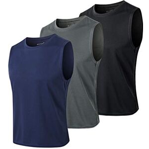 MEETYOO Homme T3 Vest, Noir + Bleu + Gris, L EU - Publicité