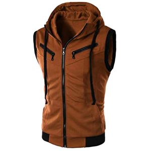 Kaistery Veste à Capuche Homme Nouveau Style 2022 Printemps Sans Manches Veste T-Shirt D'éTé DéContracté à Capuchon De Couleur Pure Pour Hommes Gilet Hommes - Publicité