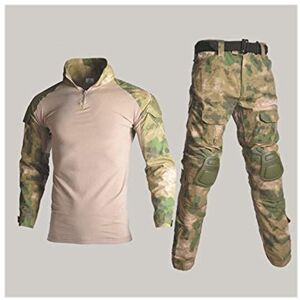 Homeilteds Tactique de camouflage costume vêtements Uniforme militaire Les hommes de l'Armée Vêtements Airsoft militaire Combat Shirt + Cargo Pantalons Genouillères Waistcoat ( Color : ATAC GREEN , Size : L. ) - Publicité