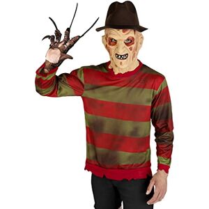 Funidelia Pull de Freddy Krueger Les Griffes de la Nuit 100% Officielle pour Homme Taille S Freddy, Films de Peur, Les Griffes de la Nuit, Horreur Couleur: Multicolore - Publicité