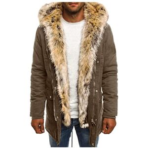 RYTEJFES Blouson en cuir Veste de survêtement d'hiver avec col haut pour homme Veste de survêtement doublée Teddy pour homme Veste de transition Automne Vêtements en coton pour homme Veste de pilote pour homme - Publicité