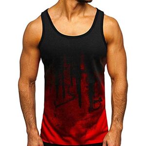 LAOSU Débardeur Basketball Debardeur All Black Encolure Americaine Debardeurs Sport Homme Gaine Sequins Veste sans Manches Tricot De Corp Tie Dye 06-rouge M - Publicité