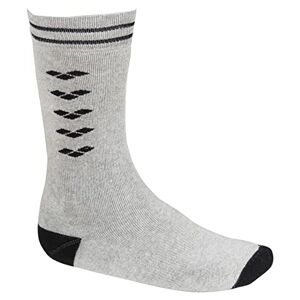Arena Icons Socks Mixte Adulte, Medium Grey Melange-Black, FR : M (Taille Fabricant : L) - Publicité