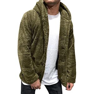 Susenstone Veste Polaire Homme Chaude,Homme Hiver Chaud Sweats épaisse Veste à Capuche Doublée Polaire Manteaux Doux Hoodie Blousons Sweat-Shirts Couleur Patchwork Manches - Publicité