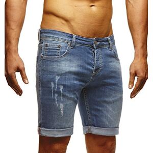 LEIF NELSON Pour des hommes Jeans Shorts LN1397; W38; bleu - Publicité