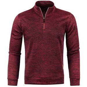 HAOLEI Veste Homme Hiver Col Haut Épais Chandail Sweat Automne Hiver Chaud Veste Sweat-Shirts Manches Longues Mi Saison Décontractée Zipper Manteau pour la Vie Quotidienne, Sport - Publicité