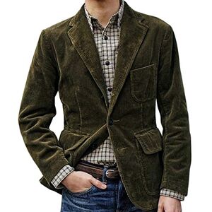 Générique 224 Blazer Homme Veste Velours côtelé rétro côtelé Grande Taille décontracté Couleur Unie avec Bouton Col Rabattu Beau Haut Coton Stretch Slim Fit Casual Légère pour Les Affaires Costume - Publicité