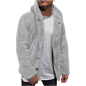 Susenstone Veste Polaire Homme Chaude,Homme Hiver Chaud Sweats épaisse Veste à Capuche Doublée Polaire Manteaux Doux Hoodie Blousons Sweat-Shirts Couleur Patchwork Manches - Publicité