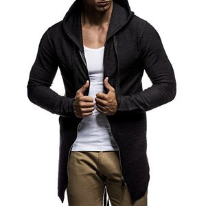 Leif Nelson pour des Hommes Oversize Veste Pull à Capuche Pullover Hoodie Oversize Sweat avec Capuche Hoody LN6301 S-XXL; Taille M,Schwarz - Publicité