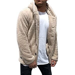 Susenstone Veste Polaire Homme Chaude,Homme Hiver Chaud Sweats épaisse Veste à Capuche Doublée Polaire Manteaux Doux Hoodie Blousons Sweat-Shirts Couleur Patchwork Manches - Publicité