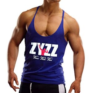 palglg Hommes Débardeurs sans Manches Running Tank Top Shirts Sportswear Vest ZYZZ00 Bleu M - Publicité
