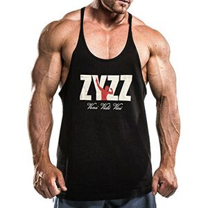 palglg Hommes Débardeurs sans Manches Running Tank Top Shirts Sportswear Vest ZYZZ00 Noir L - Publicité