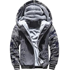 WZYYDS Veste Zippé À Capuche Doublée Polaire Homme Hiver Chaud Sweats Épaisse Manteaux Doux Pull Hiver Pas Cher Hoodie Blousons Sweat-Shirts Manches Longues Veste Travail De Sport - Publicité